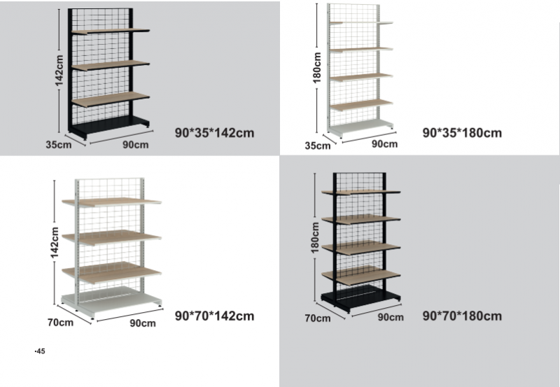 Slim drevené regály